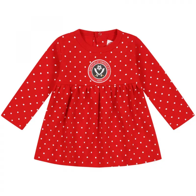 Sheffield United Kits Collection | Shop polkadot-crest-dress-hld00133 Football Kits At Sheffield United Store