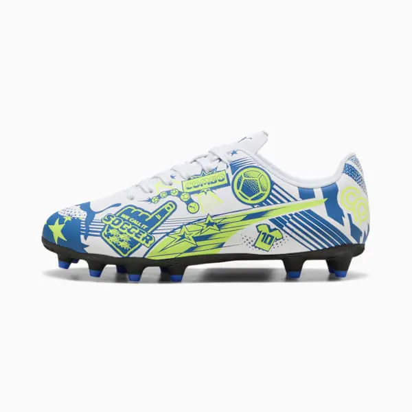 Sheffield United Kits Collection | Shop puma-christian-pulisic-x-ultra-legacy-fgag-big-kid-allover-print-lake-blue-yello-108775-02 Football Kits At Sheffield United Store