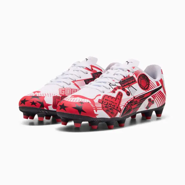 Sheffield United Kits Collection | Shop puma-christian-pulisic-x-ultra-legacy-fgag-big-kid-allover-print-white-red-black-108775-05 Football Kits At Sheffield United Store