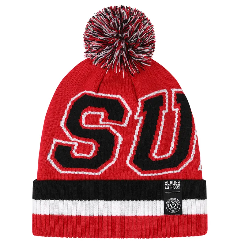 Sheffield United Kits Collection | Shop sufc-text-bobble-hat-pea0047 Football Kits At Sheffield United Store