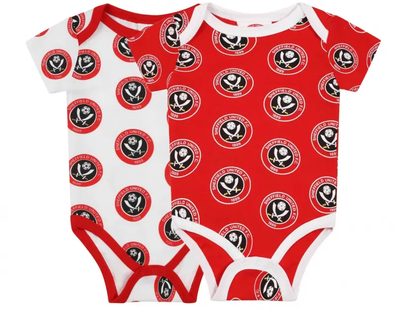 Sheffield United Kits Collection | Shop twin-pack-crest-bodysuit-rw-hld00136 Football Kits At Sheffield United Store